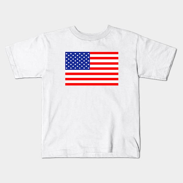 American Flag Kids T-Shirt by sweetsixty